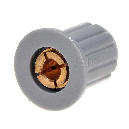 Plastic Grey Top Screw Tighten Control Knob 25mmDx18mmH for 4mm Shaft