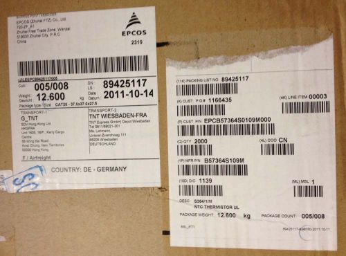 Epcos B57364SO109M  (2000 pcs available) Boxes of 250pcs