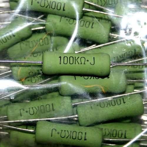 Kiwame 100 kohm 100K  5W, carbon film resistors 20pcs