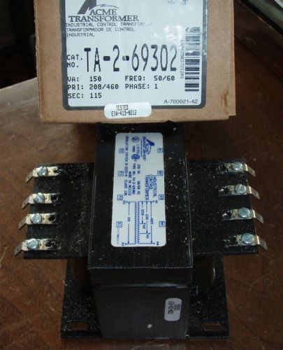 Acme Transformer TA-2-69302, 208/230/460 Primary Volts