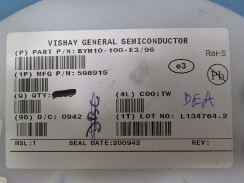 600 pcs vishay bym10-100-e3/96 for sale