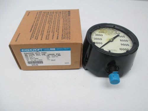 NEW ASHCROFT 45 1479 SSL 04L 10000 PRESSURE 0-10000PSI 1/2 IN NPT GAUGE D259824