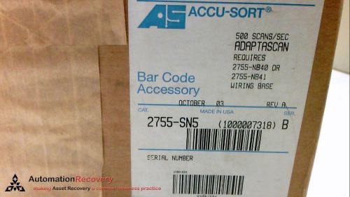 ACCU-SORT 2755-SN5 BARCODE READER ADAPTSCAN, NEW