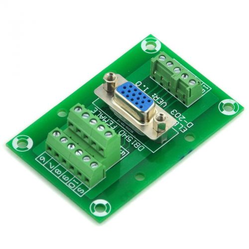 D-sub db15hd female header breakout board, terminal block, connector. for sale