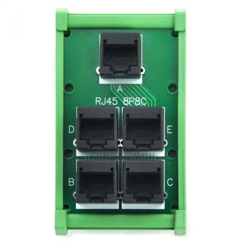 RJ45 8P8C 5 Jacks Splitter DIN Rail Mounted Interface Module. MD-D239BT-1