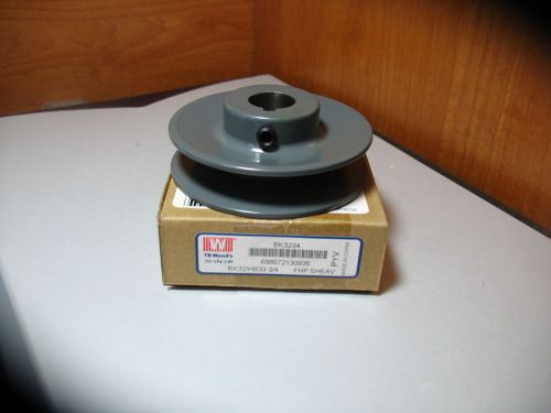 T.B. Woods BK3234 3/4 Shaft V-Belt Pulley Sheave 3.35 Diameter ~ Grainger 5RJJ9