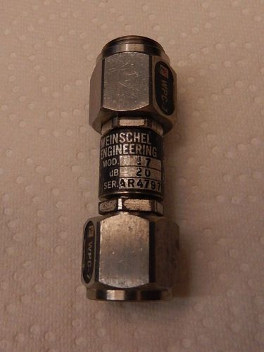 WEINSCHEL 17 20dB ATTENUATOR WPC-7 DC to 18 GHz           527