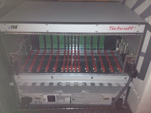 USED SCHROFF ADVANCED TCA / MTCA SHELF / CHASSIS  W/POWER ONE PSU AND SPLIT BAY