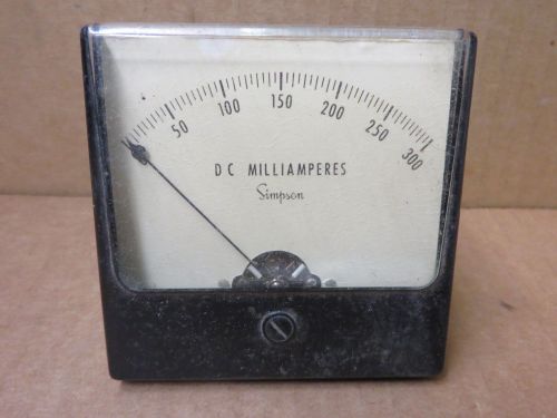 simpson PANEL METER DC MILLIAMPS 0-200   # 48121