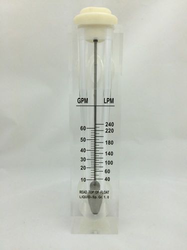 Water flow meter - rotameter 10 - 60 gpm for sale