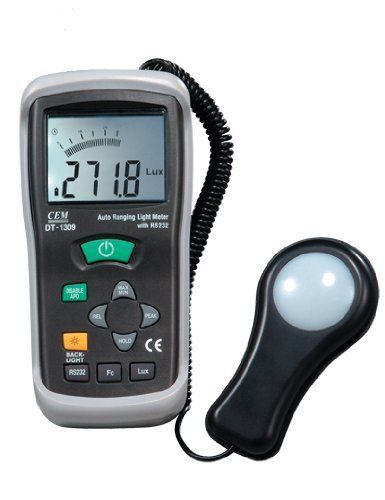 DT-1309 Auto Range Digital 40K FC Meter 400K Lux Light Luxmeter with USB Port