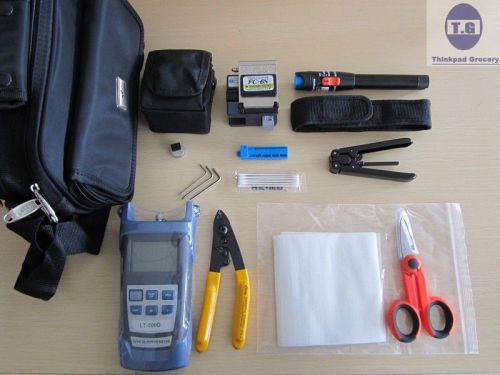 Ftth tool kit fiber optic fc-6s fiber cleaver optical power meter 10mw visual for sale