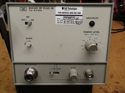 HEWLETT PACKARD HP 86240C 3.6 TO 8.6 Ghz PLUG IN