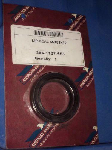 *new* american-marsh shaft seal, metric oil seal w/rubber lip 45mm x 2mm x 12mm for sale