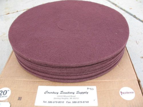 20&#034; REDWOOD FLOOR MACHINE SCRUBBING PAD (bin 40)