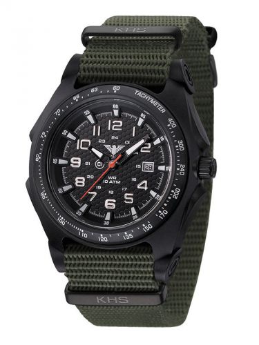 Police Watches, KHS Black Sentinel, Analog, C1-Illumination, Germany Army Watch