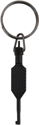 Black Flat Knurled Swivel Handcuff Key