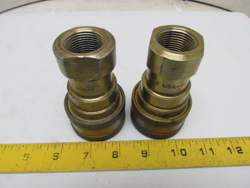 Parker H6-62 3/4&#034; NPT Hydraulic Quick Coupling Lot of 2pcs