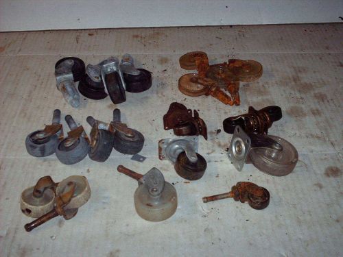 Metal Plastic Swivel Wheel Lot All shown Auto shops Warehouse Carts Dollys fre s