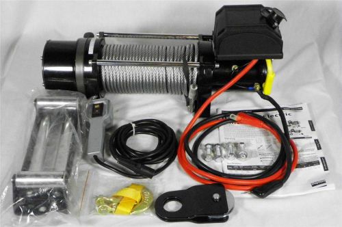 Dayton 5cvr7 12 volt dc winch 2 hp 6000lb 1st line 12000lb double cable 105&#039; for sale