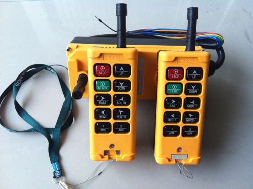 2 Transmitters 10 Channels Hoist Crane Radio Remote Control System 220V AC