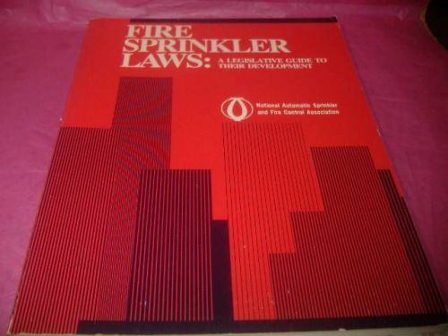 1981 FIRE SPRINKLER LAWS J.F Mulrine Firefighting Firefighter Prevention Safety