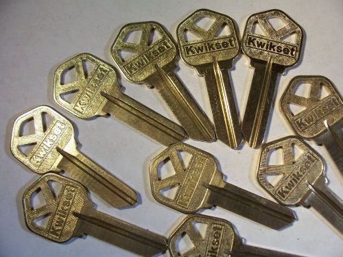 10  VINTAGE    ORG  KWIKSET   KW1  KEYS   UNCUT    LOCKSMITH