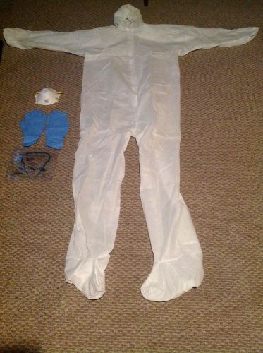 (2) sets pandemic virus emergency kit coveralls gloves mask eye shield  ebola for sale