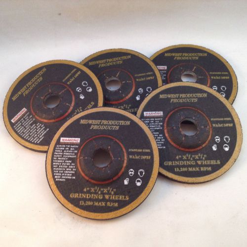 Grinding wheels metal 4&#034;x1/4&#034;x5/8&#034; 5 pack for sale