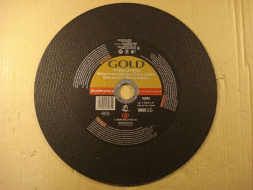 CARBO GOLD, 07085, Cut Off Wheel, 12&#034;x 7/64&#034;x 1&#034;, 5095 RPM, Qty. 10, /GG2/