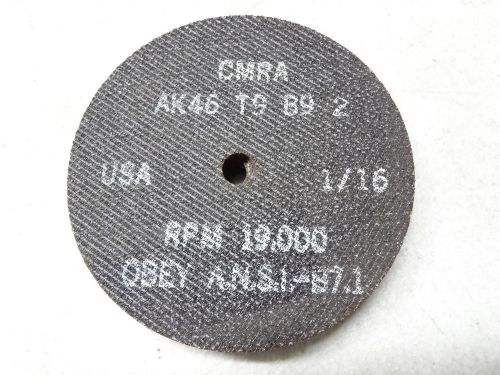 10 new carborundum 4&#034; x 1/16&#034; x 3/8&#034; ak46-t9-b9-2 grinding wheels cut off discs for sale