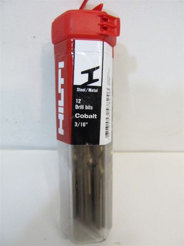 Hilti 410614, 3/16&#034;, cobalt jobber length drill bits - 12 each for sale