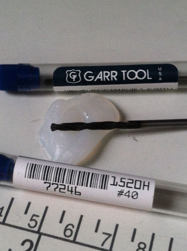 Garr tool solid carbide # 40 drill bits for sale