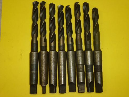 LOT of (8) 17/32&#034; DRILL BITS, 2MT TAPER SHANKS / REPUBLIC, W&amp;B, ATM