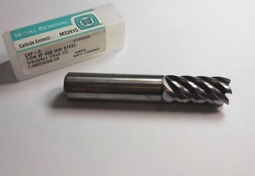 METAL REMOVAL Carbide Square End Mill 5/8&#034; 6FL TiCN 1-1/4&#034; x 3-1/2&#034; M33915 &lt;600&gt;