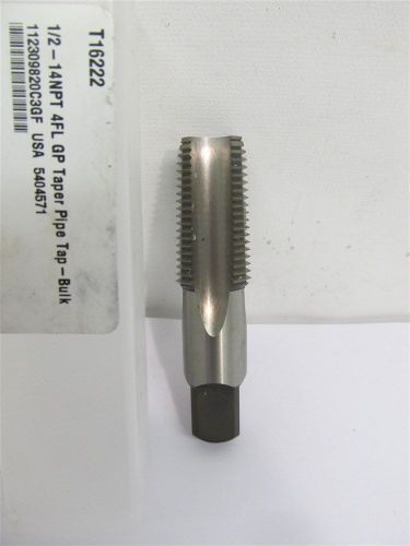 T16222, 1/2&#034;-14 npt, 4 flute, hss, general purpose taper pipe tap for sale