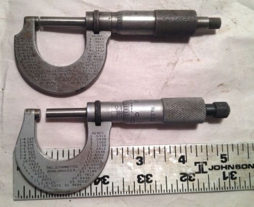 MACHINIST LATHE TOOLS LOT OF 2 STARRETT #230 MICROMETER(S)