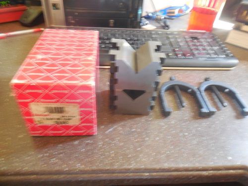 Starrett V Block and Clamp Kit 568C 1 Pair with Original Box.  Free USA Shipping