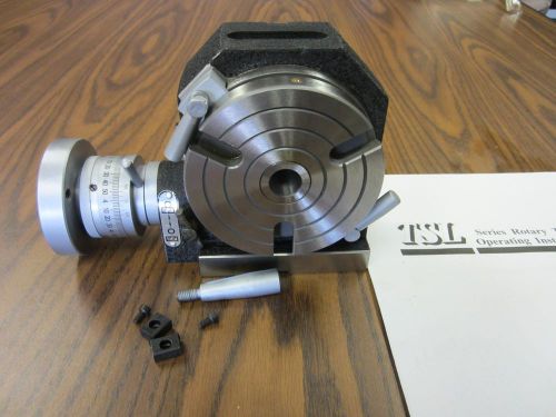 4&#034; horizontal &amp; vertical precision rotary table, part#tsl100- new for sale