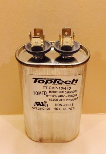 Lot 50 oval motor run capacitor 10 mfd uf 370v 440v ac motor hvac 440 vac v for sale