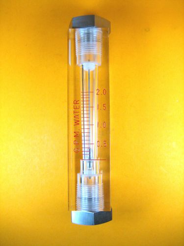 0.0-2.0 GPM -  Flow Meter (Water) Stainless NIB