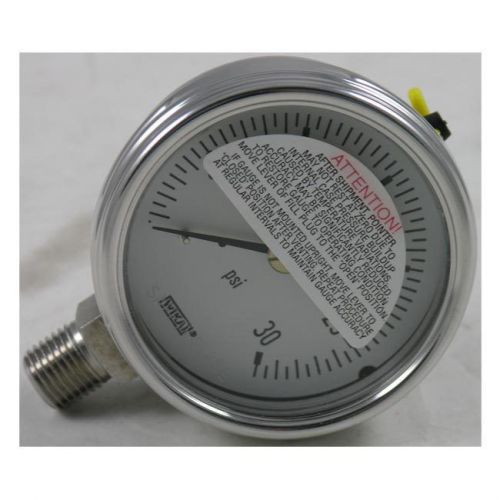 Wika t232.54 pressure gauge, 0-30 psi, 2.5&#034; dial w/ 1/4&#034; npt bottom mount, dry for sale