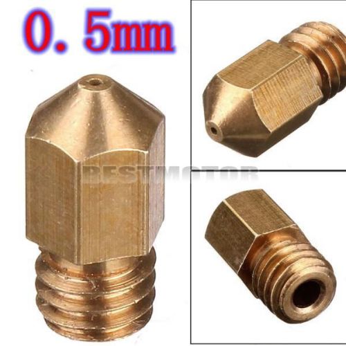 0.5mm 3D Printer Extruder Nozzle Print Head for Makerbot MK8 RepRap Copper DIY