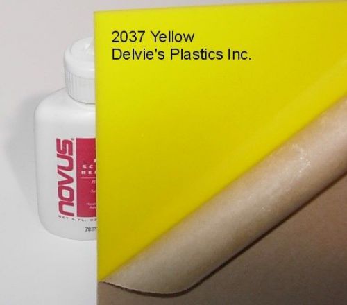 1/8&#034; 2037 Translucent Yellow Cell Cast Acrylic Sheet 24&#034; x 24&#034;