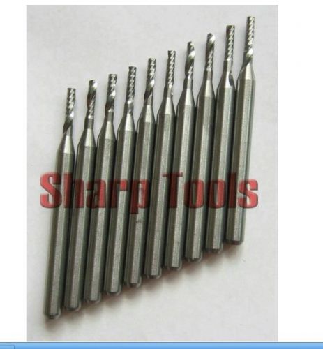 10 pcs 1/8&#034; one/ single flute spiral cnc router bits 1.5mm 8mm for sale