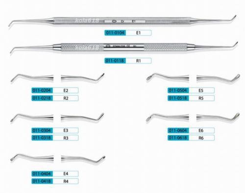 10 PCS KangQiao Dental Instrument Excavators E2 (5.5mm eight-angle handle)