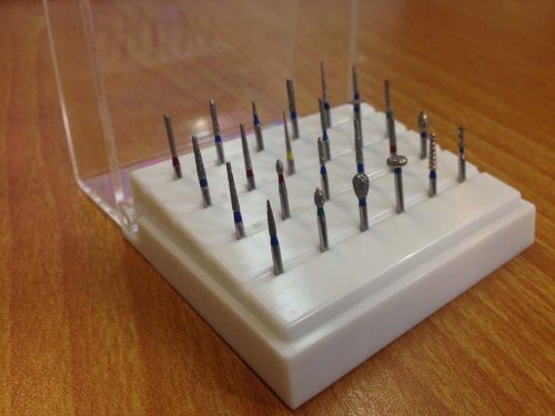 Diamond Burs Set Porcelain Shouldered Abutment Polishing 24PCS FG1.6 Fabulous