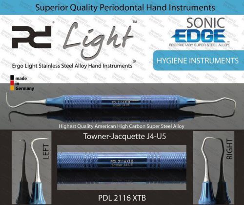 Towner-Jacquette Sickle Scaler J4/U5, ErgoLight Steel Alloy Dental Instrument