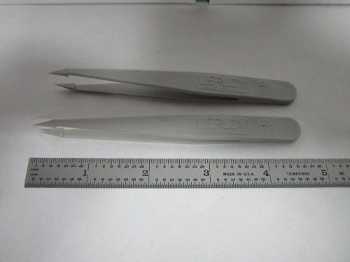 LOT 2 EA LERLOY PLASTIC FINE TWEEZERS FOR LAB OR OPTICS AS IS BIN#L4-26