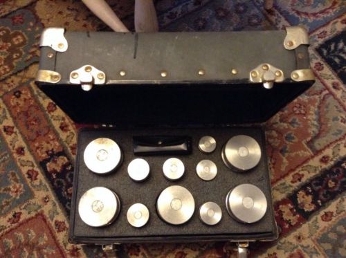 Henry troemner inc-calibration weight set, vintage 5lbs to .001 lbs for sale